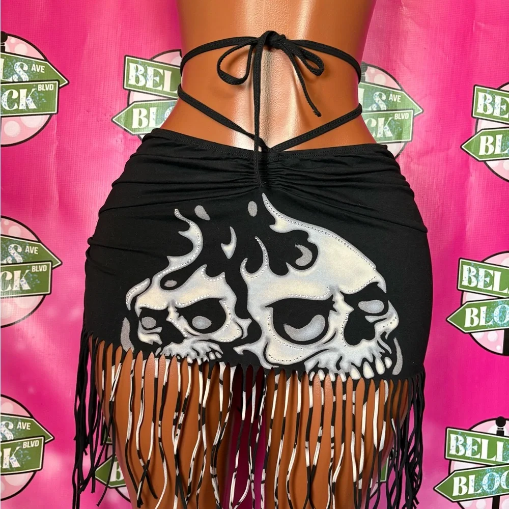 Dolls kill Skull Mini Skirt - Picture 2 of 5
